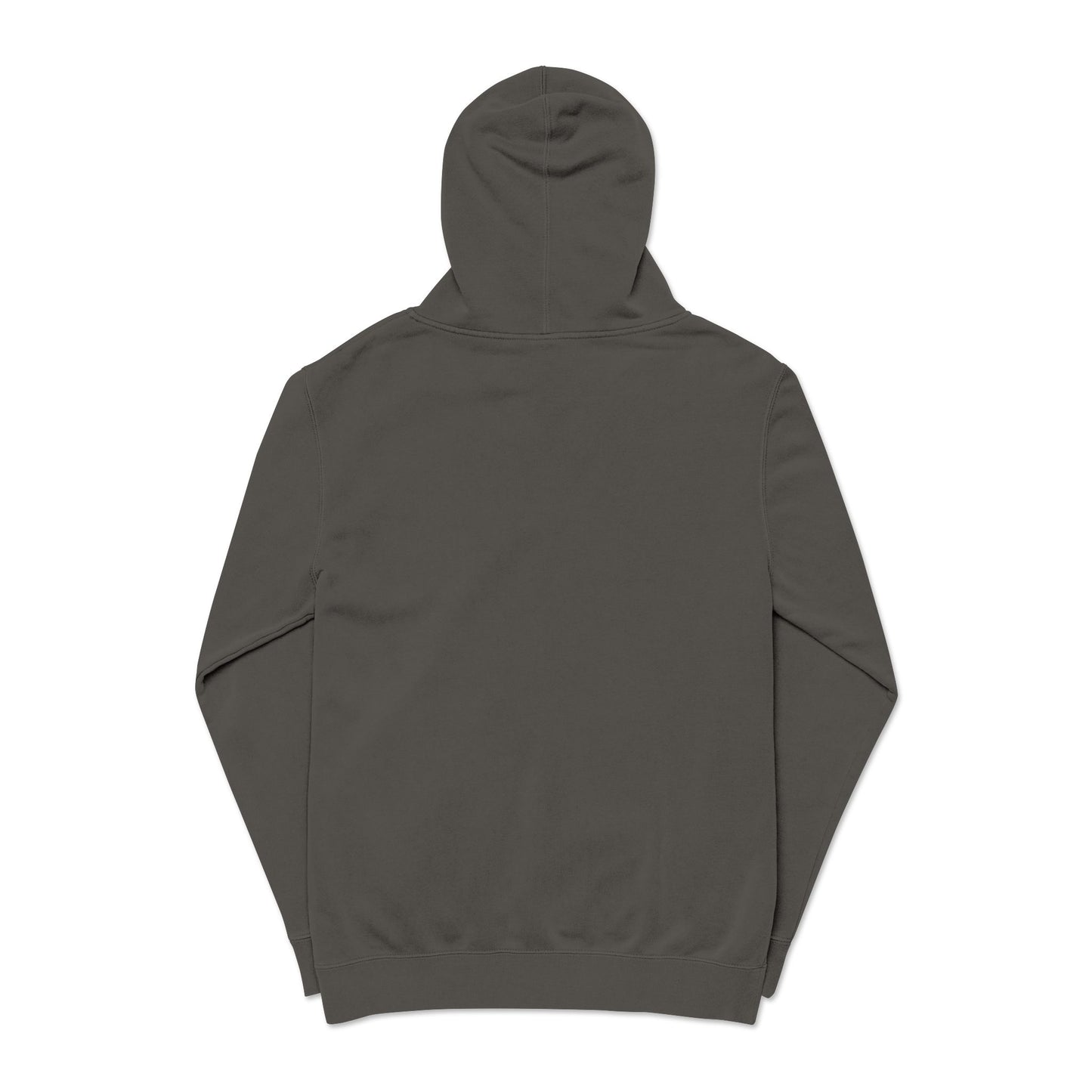 Pigment-Dyed Hoodie — 'Good Vibes' Distressed Script Pullover