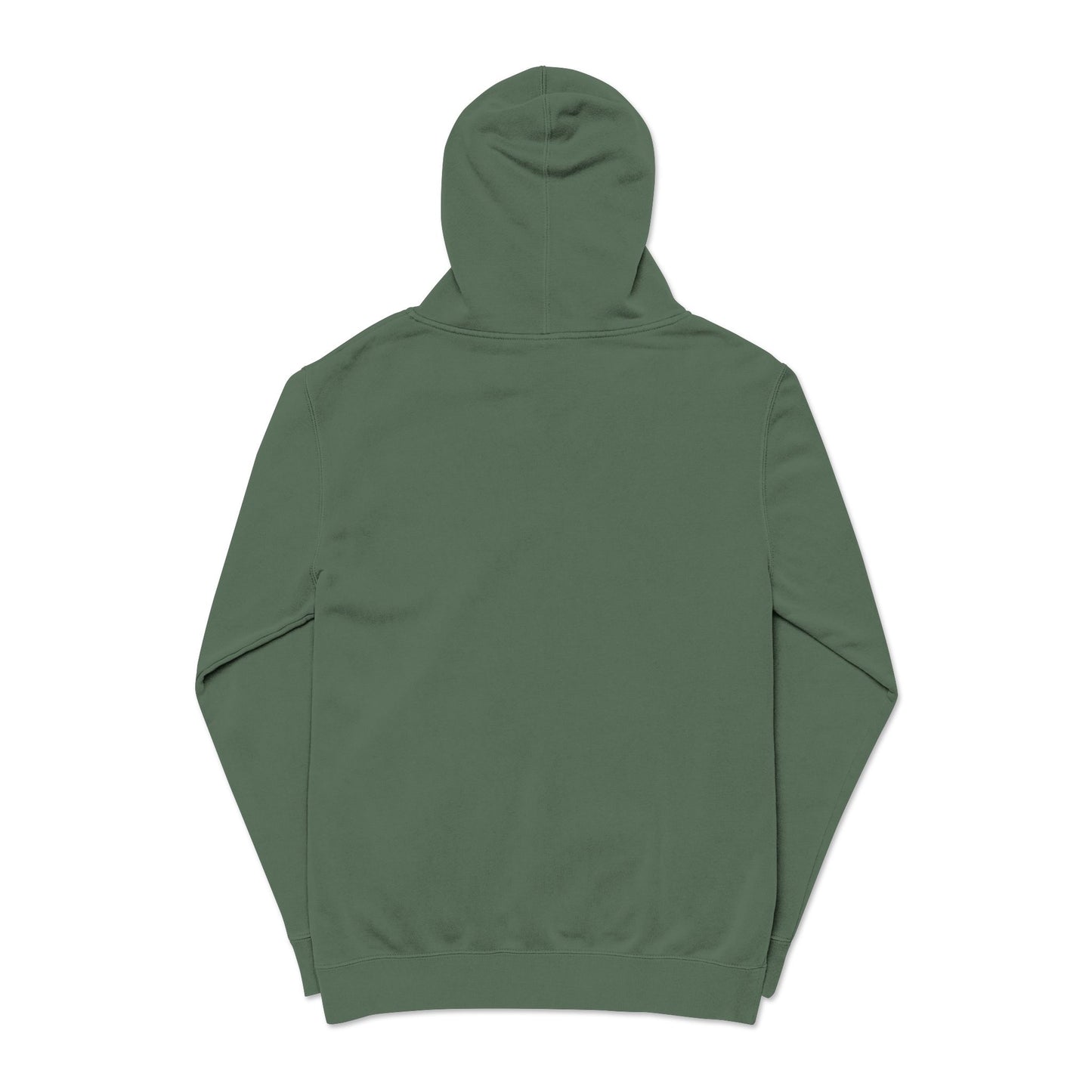 Pigment-Dyed Hoodie — 'Good Vibes' Distressed Script Pullover